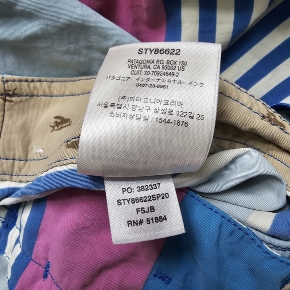 Patagonia 19" Stripe Wavefarer Boardshorts/Swim Trunks - Picture 7 of 8